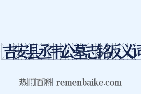 吉安县丞韦公墓志铭反义词是什么意思的图片